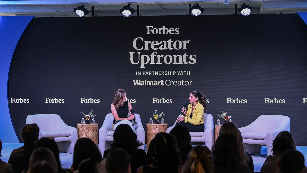 Taylor Price on stage at the Forbes Creator Upfronts