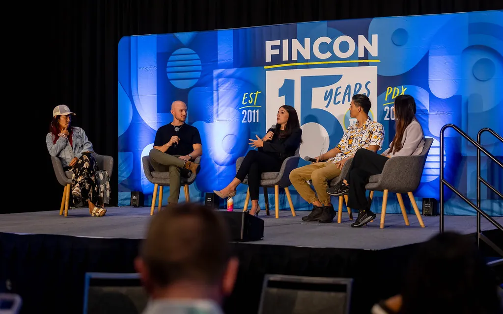 Taylor Price on a panel at FinCon 2025