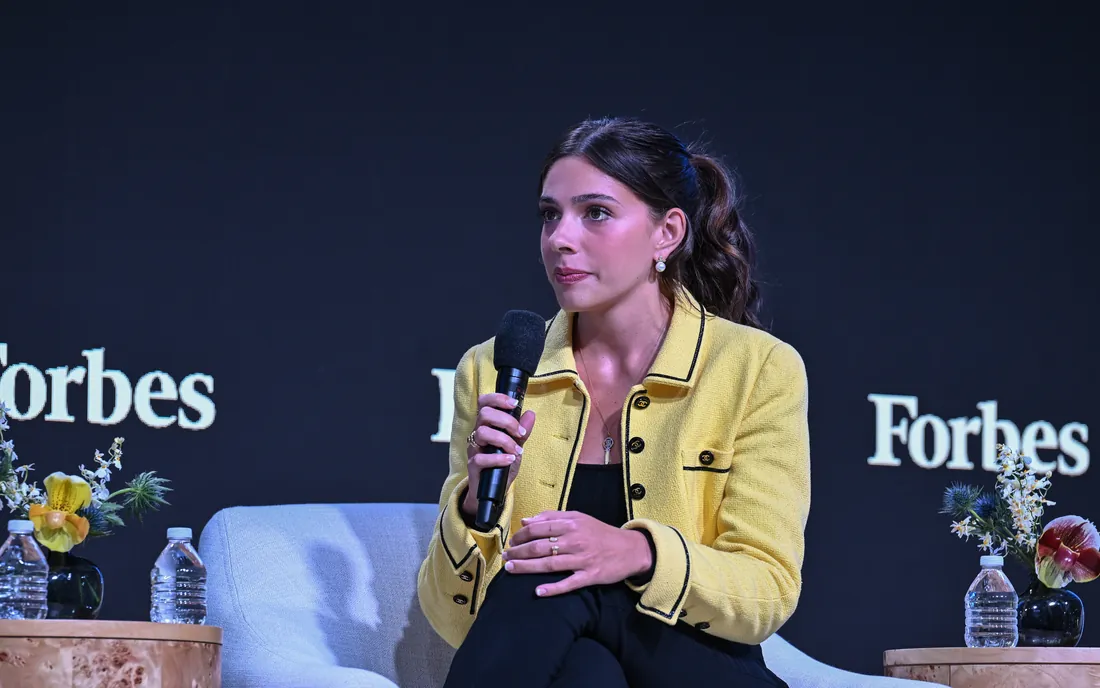 Taylor Price on stage at the Forbes Creator Upfronts